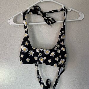 No Boundaries Black and White Bikini Top